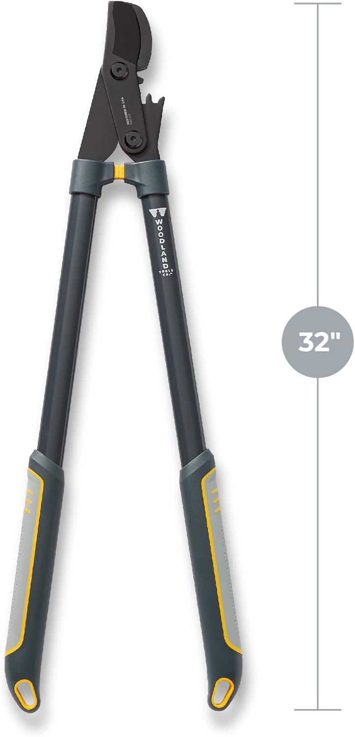 Woodland Tools Super Duty Lopper, 32 Inch Geared Bypass Branch Cutter with Soft Grip Handles
