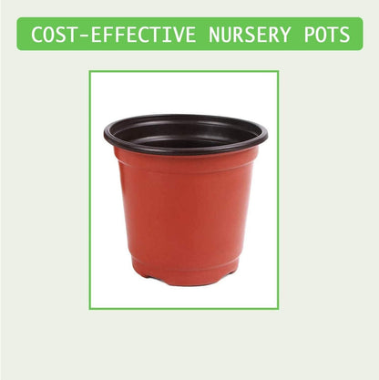 Augshy Plant Pots,40 Pcs 4" Plastic Plant Nursery Seed Starting Pots Nursery Pots for Succulent