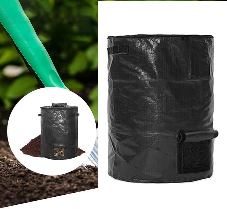Large Compost Bin Bags,Garden Compost Bin Bags 80 Gallon(300L) Outdoor Collapsible Garden Yard