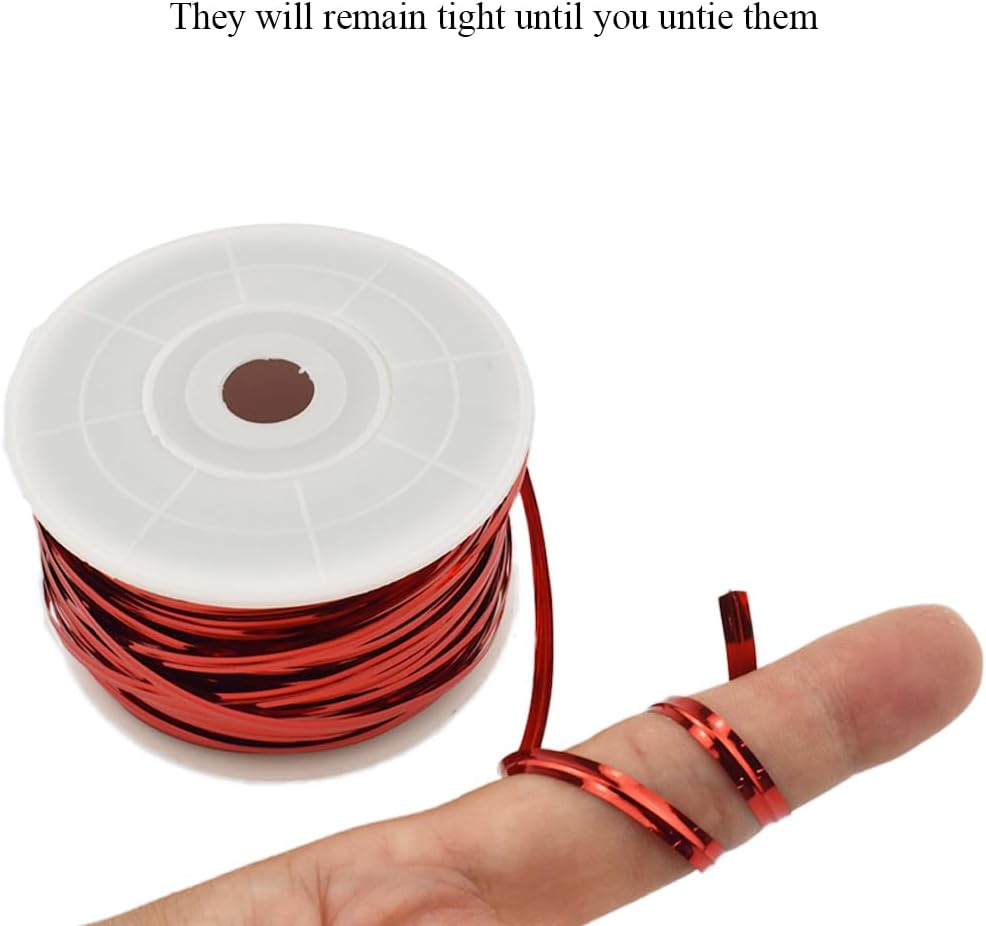 HAHIYO 100Yards/300Feet/91M Red Metal Twist Ties Bread Candy Coffee Bag Ties Plant Garden Twist