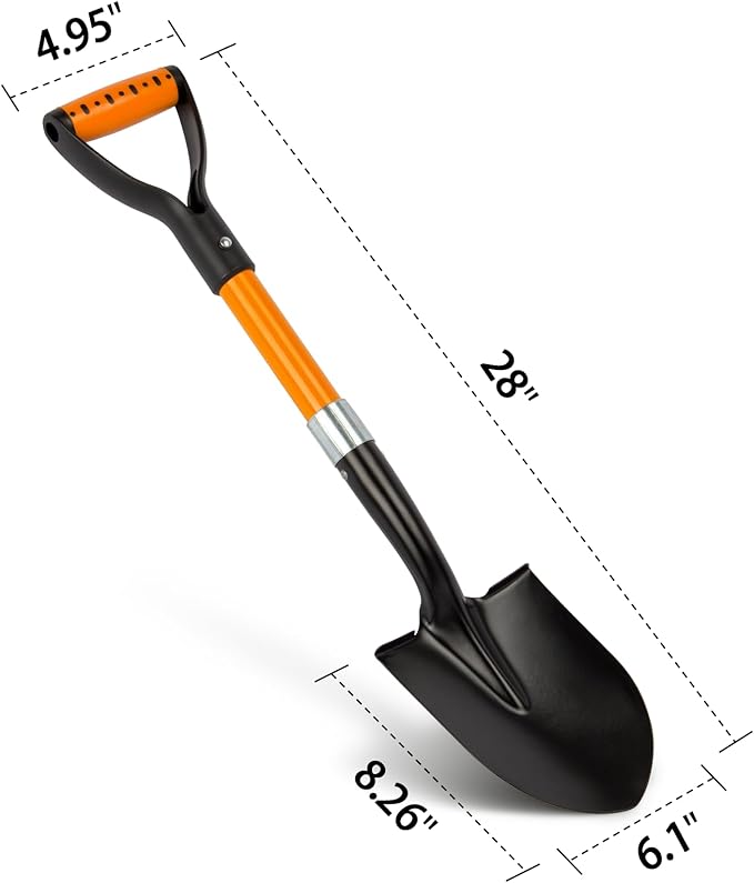 Small Garden Shovel Mini Kids Digging Shovel with Overall Length 28 inches Shovel for Digging