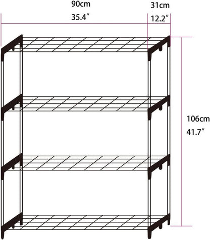 Panana 4 Tier Garden Greenhouse Steel Staging Shelving Plant Stand Garden Shelving Unit Garage