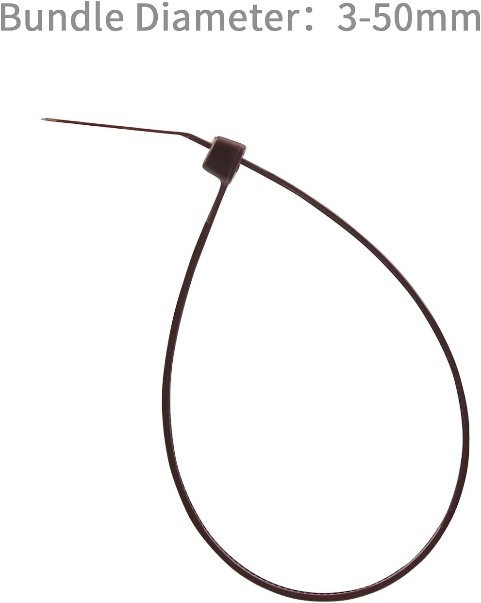 XINGO 8 Inch Brown Cable Zip Ties (500 Pack), 40 Lbs Tensile Strength-Heavy Duty, Self-Locking