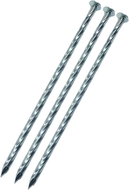 12 Inch Ground Stakes, Spiral Metal Landscapes Edging Spikes, 0.75 Inch Extra Large Top, for Paver