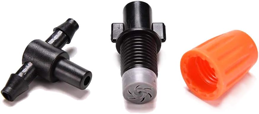 Dceyaor Three-Way Adjustable Garden Irrigation Nozzle, Garden/Roof Cooling Atomizing Plastic