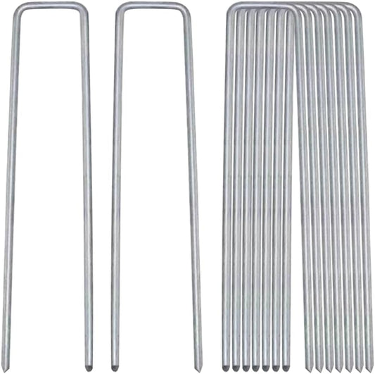 8 Gauge Ground Staples 8 Inch Landscape Staples 16Pack Metal Lawn Ground Barrier Cover Wire Heavy