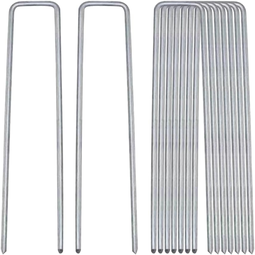 8 Gauge Ground Staples 8 Inch Landscape Staples 30Pack Lawn Landscaping Sod Ground Barrier Cover
