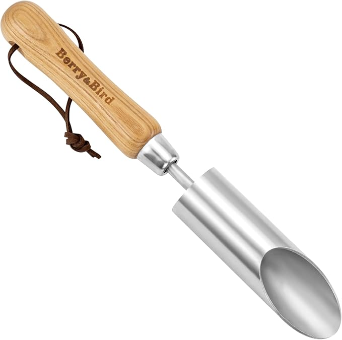 Berry&Bird Bulb Planter Tool, 12" Garden Bulb Transplanter Tool, Stainless Steel Manual Hole Digger