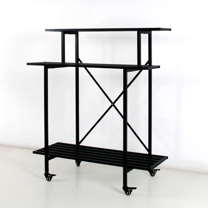 Zhongma 3 Tier Sturdy Plant Stand with Wheels, Heavy Duty Plant Holder for Home Indoor and Outdoor