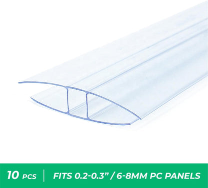 Greenhouses Polycarbonate Greenhouse Panels Connectors - Fit 6mm or 8mm Twin-Wall Polycarbonate