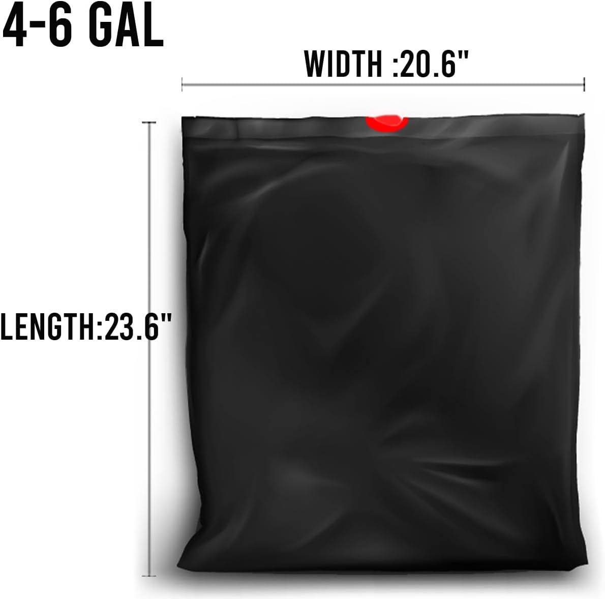 4-6 Gallon Trash Bags Drawstring, 150 Count Bulk Value Pack, Black & Unscented Multi-purpose