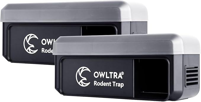 OWLTRA 2 Pack OW-7 in-/Outdoor Electric Rodent Trap, Instant Kill Mouse & Rat Zapper with