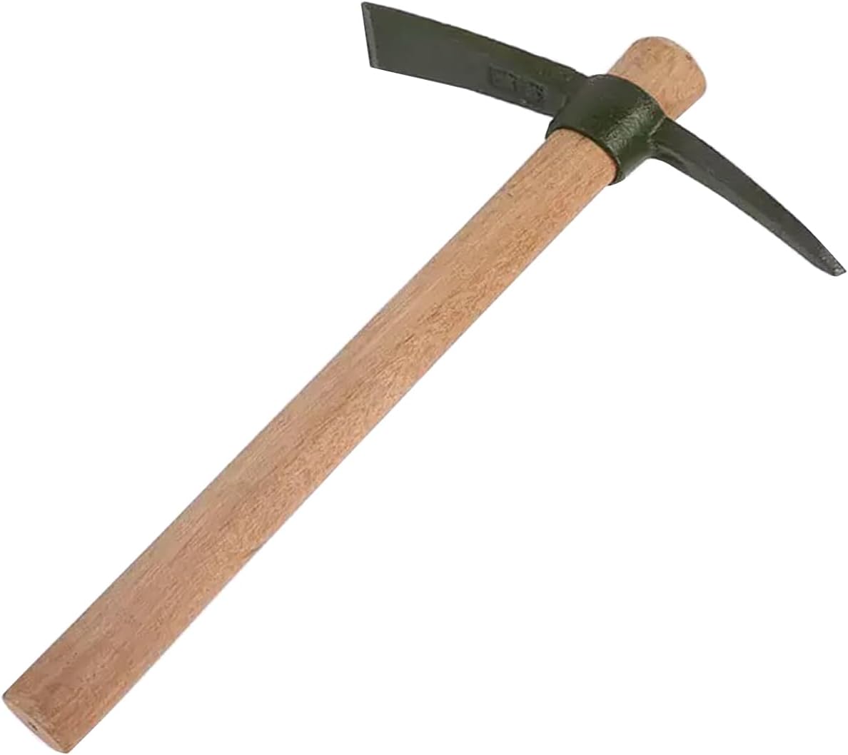 Forged Heat Treated One Piece Intact cast Iron Hoe,Weeding Garden Pick Axe,for Gardening,Camping