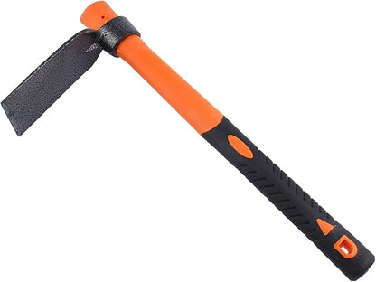 Single Head Hoe with Heavy Duty Forged Adze and Ergonomic Non-Slip Handle for Loosening Soil