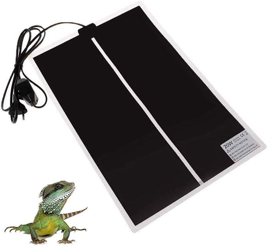 KABASI Reptile Heating Pad, 20W 16.5x11 inch Waterproof Reptile Heat Pad Under Tank Terrarium with