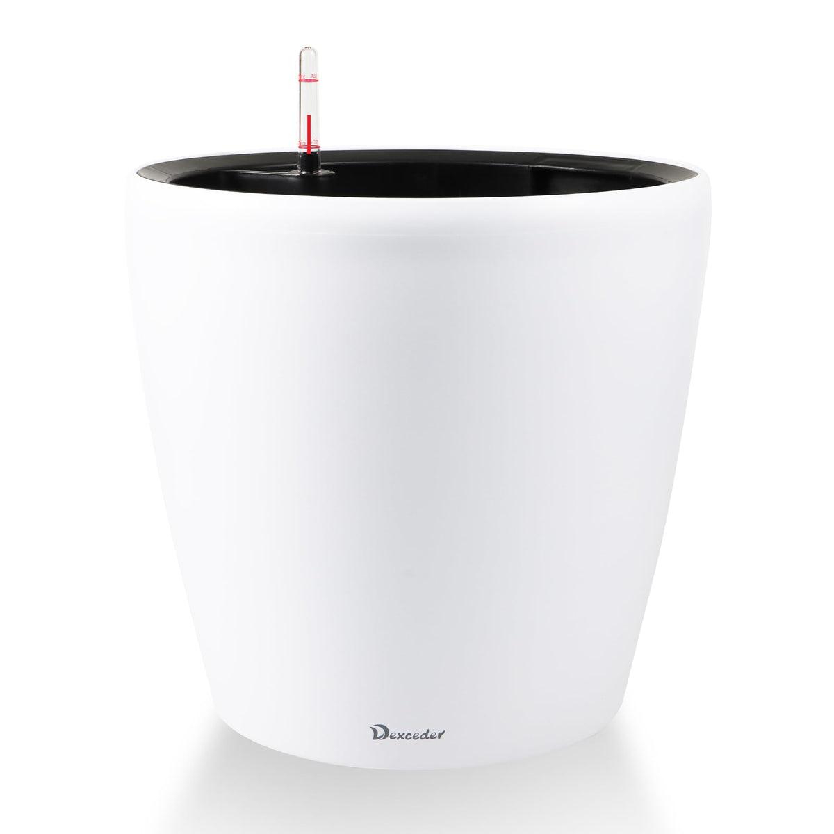 Dexceder 15x14 Self Watering Planter with Wheels (White Matte)