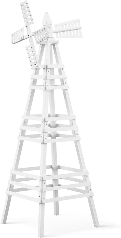 Wooden Windmill, Weather-Proof Wind Spinner, Outdoor Wind Mill for Garden Lawn Patio Decoration
