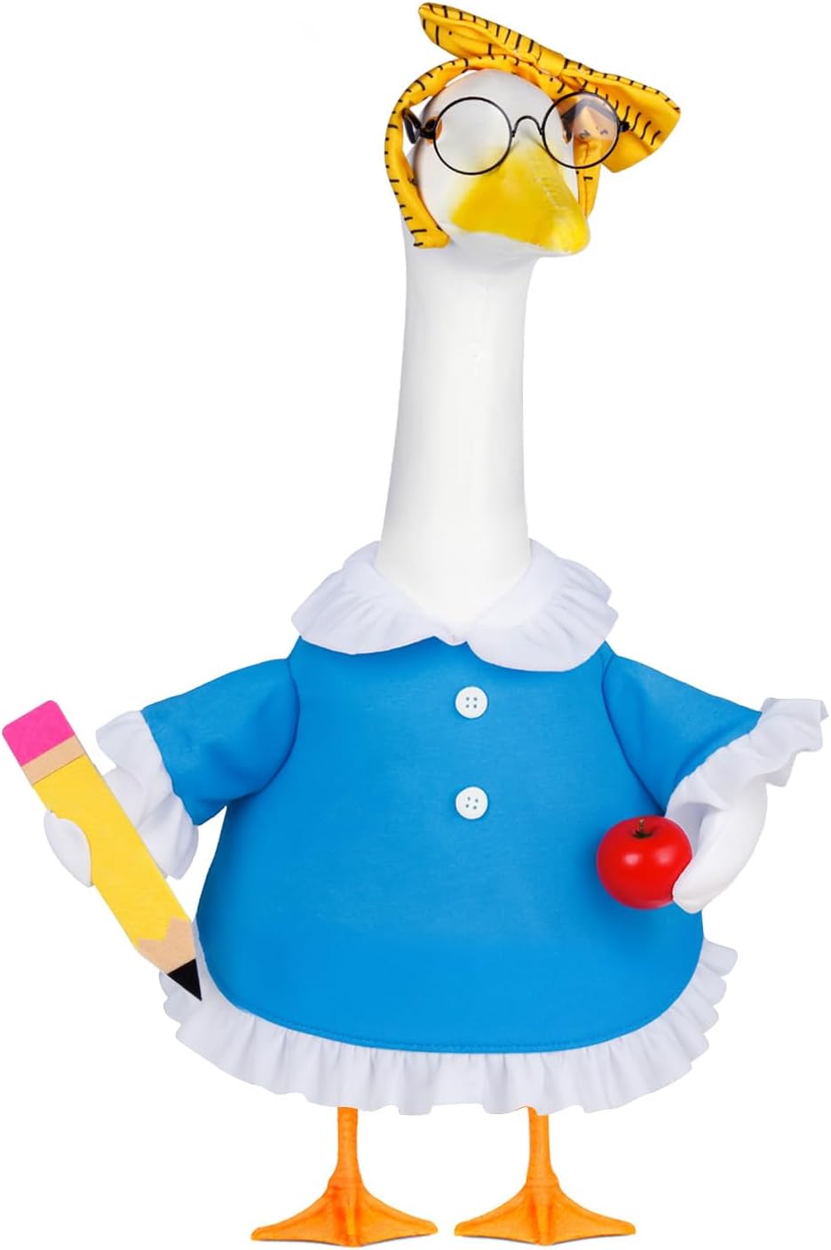 Back to School Porch Goose Outfits 23"/ 17'' Lawn Goose Teacher Clothes Cemment Geese Costume