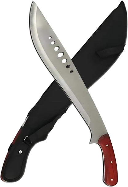 Snake Eye Machete with Heavy Duty Construction-Ergonomic Non-Slip Handle and Belt Sheath for