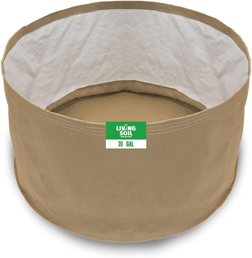 Sustainable Village Grassroots Fabric Pot 5 Pack | Grow Bag for Plants Indoors | Living Soil