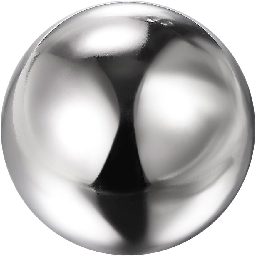 uxcell Gazing Ball 3.15 Inch 80mm Reflective Sphere Polished Hollow Ball, Stainless Steel Gazing