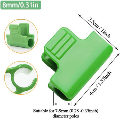 30pcs 8mm Greenhouse Clamps Hoops for 7-9mm PVC Pipe Tubes, Windproof Set Green-house Film Clamp