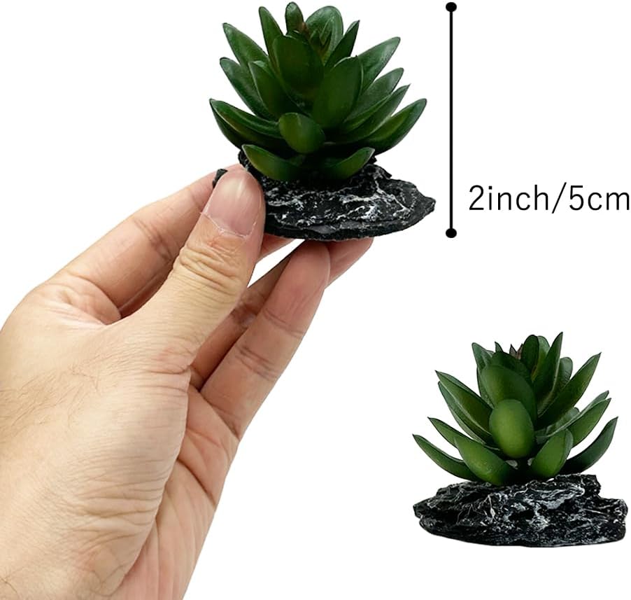 Smoothedo-Pets Reptile Artificial Plants Succulent Terrarium Decor Desert Rainforest Plant Lizard
