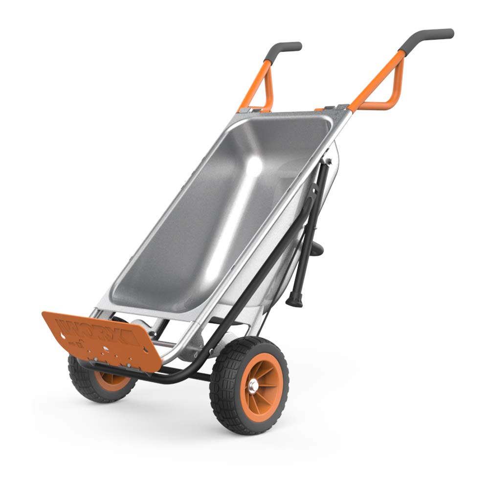 WORX Wheelbarrow Heavy Duty Dolly, 8-in-1 Aerocart Garden Cart, WG050