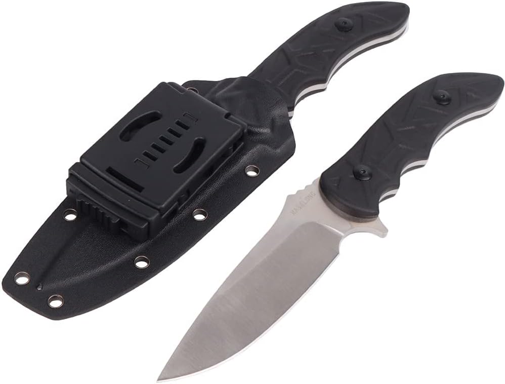 MASALONG Kni231 Full Tang Survival 9cr14mov Steel Knife With Belt Sheath For Bushcraft Camping