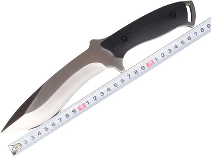 MASALONG kni227 dog leg straight fxied blade Bowie full tang Hunting Knife with Leather Sheath for