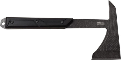 TAC-FORCE Tomahawk – Axe - Stonewash Finish Stainless Steel Blade w/Etched U.S.A. Flag, Black Wood