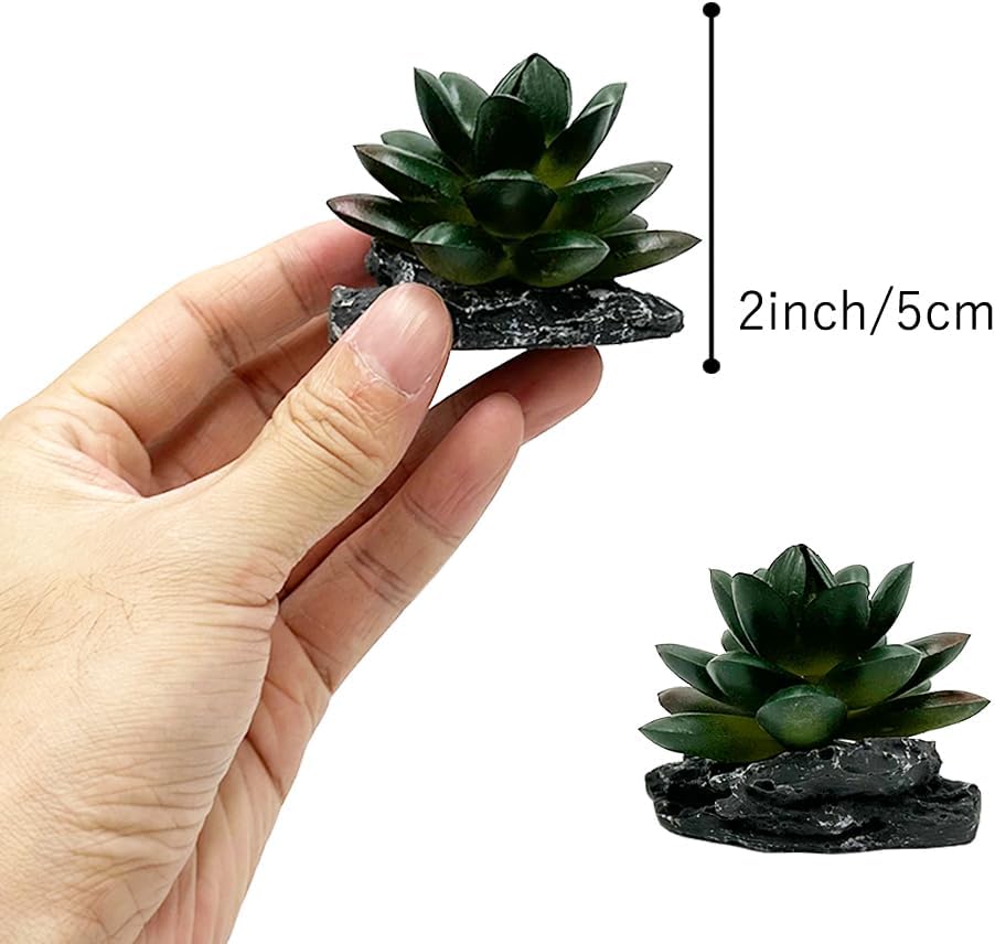 Smoothedo-Pets Reptile Artificial Plants Succulent Terrarium Decor Desert Rainforest Plant Lizard
