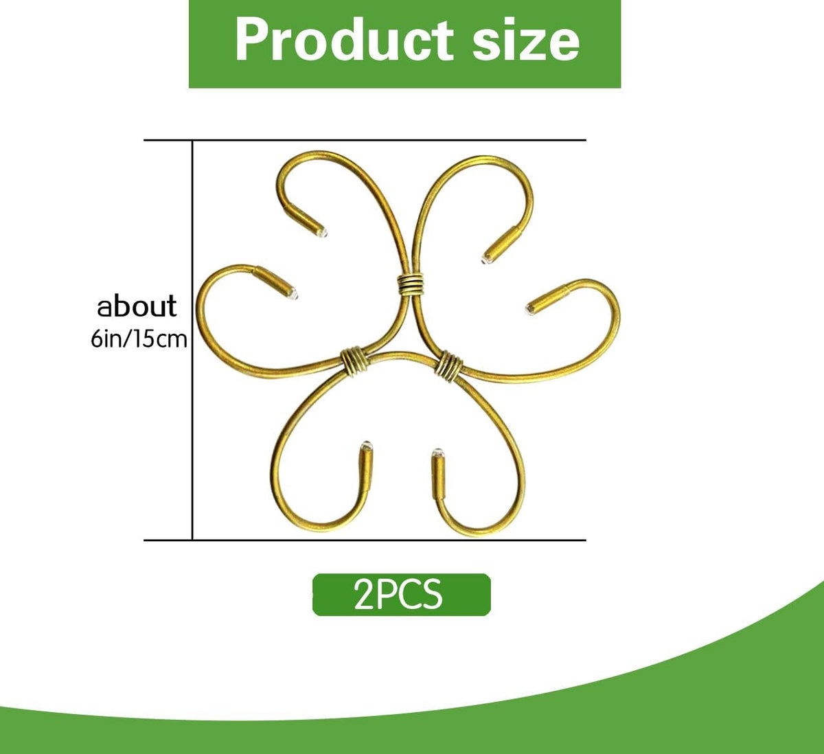 2PCS 6" Plant Stem Support,Stabilizer Grapple Holder for Monstera and Climbing Plants,Reusable