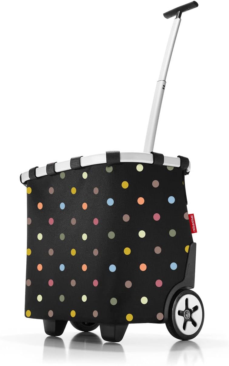 reisenthel carrycruiser dots - Portable Shopping Trolley with Sturdy Aluminum Frame, Shoulder Strap