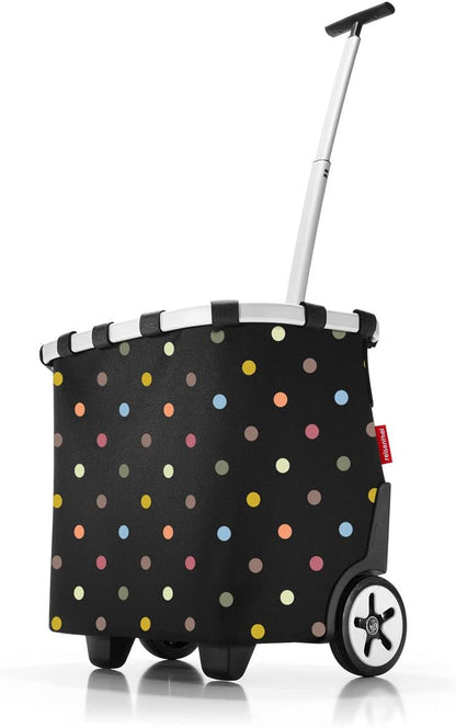 reisenthel carrycruiser dots - Portable Shopping Trolley with Sturdy Aluminum Frame, Shoulder Strap