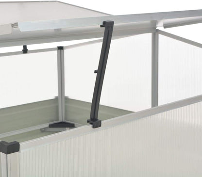 Galvanized Steel Greenhouse, 39.4"x39.4"x30.3", Black