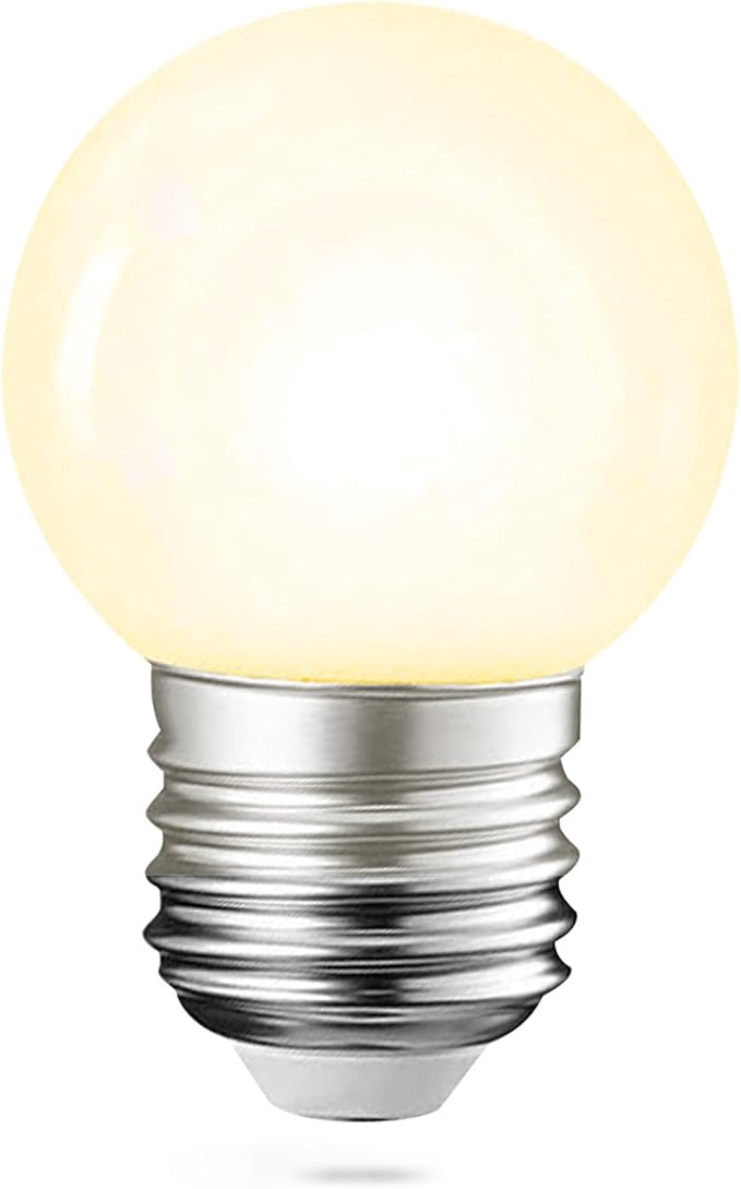 Full Spectrum Light Bulb, LED Light Bulb G45 Small Lightbulbs E26 White 5W Eq 40W Sunlight Night