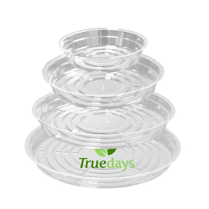 TRUEDAYS 20 Pack Plant Saucers (6 inch / 8inch / 10inch / 12inch) Clear Plant Saucers Flower Pot