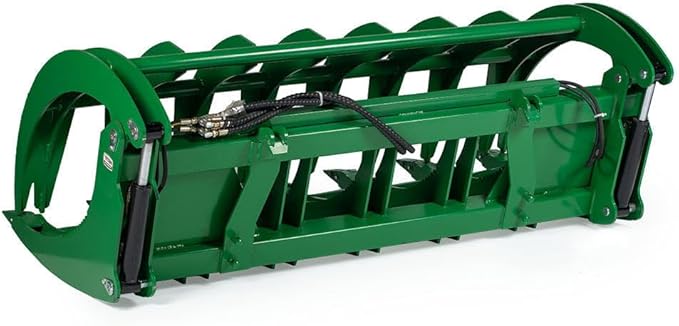 Titan Attachments 84" HD Root Grapple Rake Attachment, Fits John Deere Hook & Pin Tractors, Twin