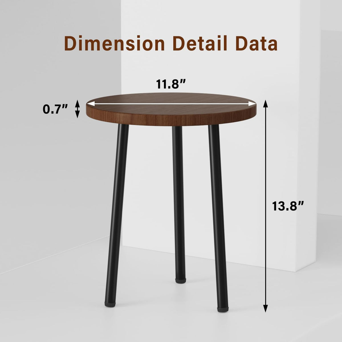 Plant Stand Indoor 2 Pack: Corner Wood 14 Inch Plant Stand Mid Century Modern Decor - Small Round