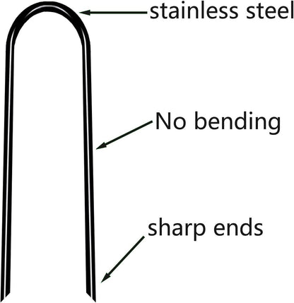 Heavy Duty Trampoline Anchors High Wind U-Shaped Sharp Ends Ground Anchor Galvanized Steel 11.8inch