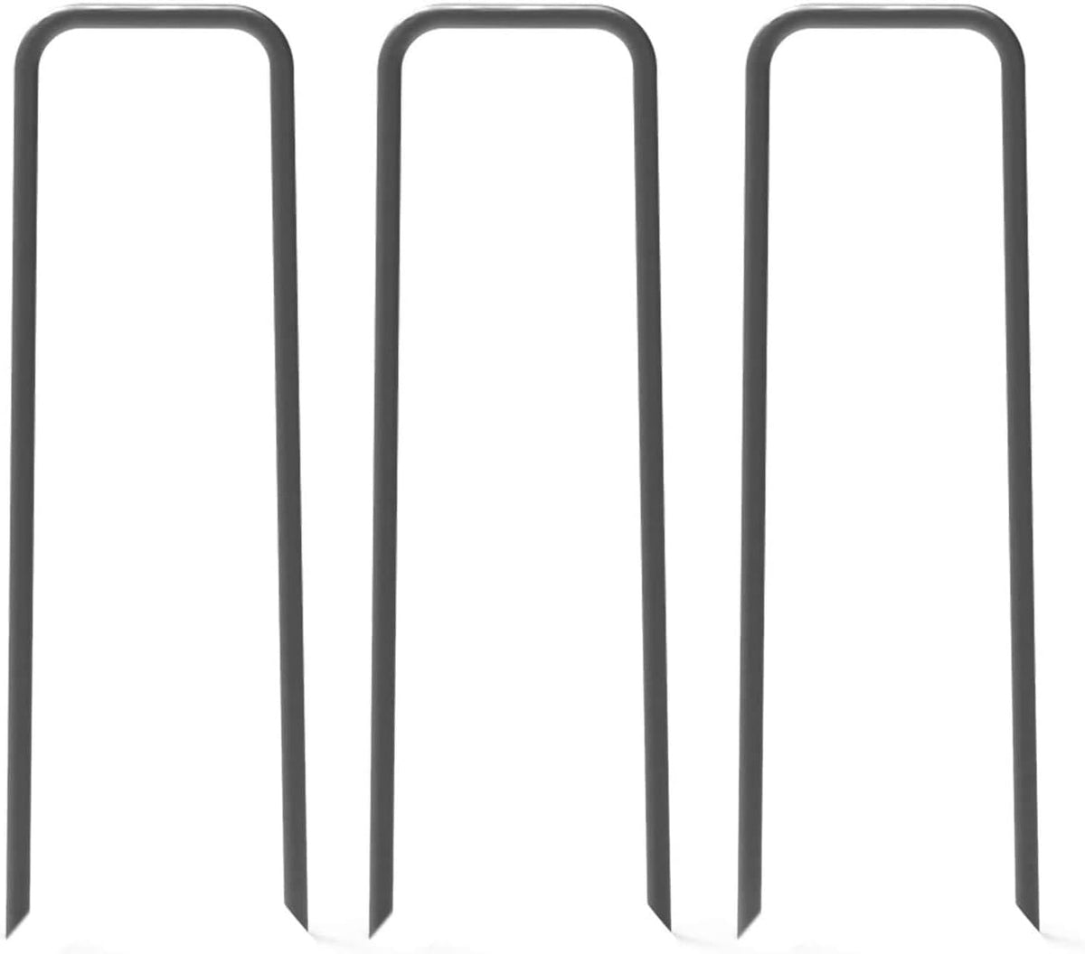 AAGUT 6 Inch 100 Pack Black Landscape Staples Tent Stakes 11 Gauge Heavy Duty Yard Stakes for