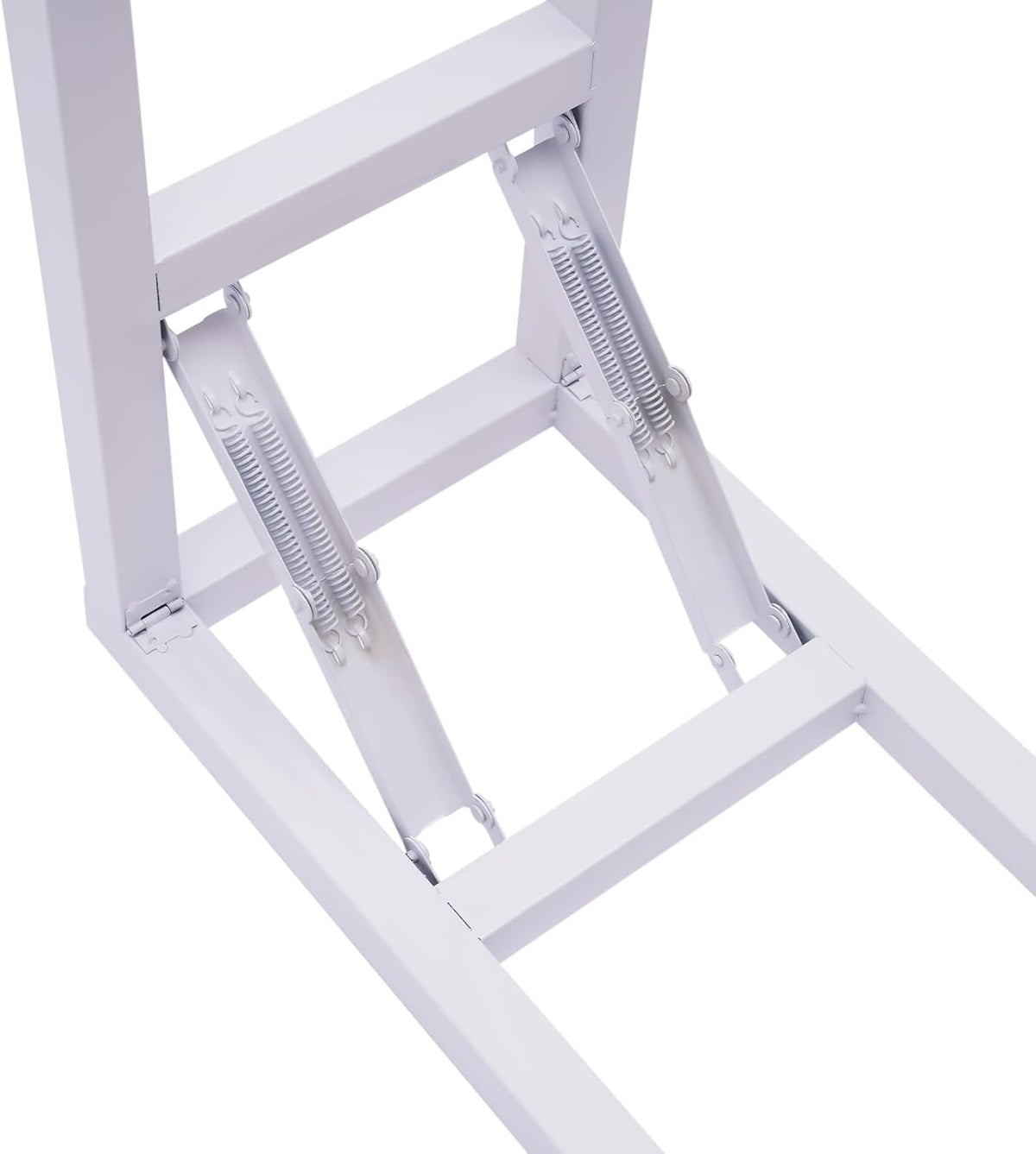 DYNAMI White Square Wedding Backdrop Stand,Metal Arch Backdrop Stand w/Foldable Base,Adjustable