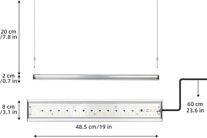 CANAGROW CG-400 LED Grow Lights for Indoor Plants, Upgraded Full Spectrum Plant Light with 5000K