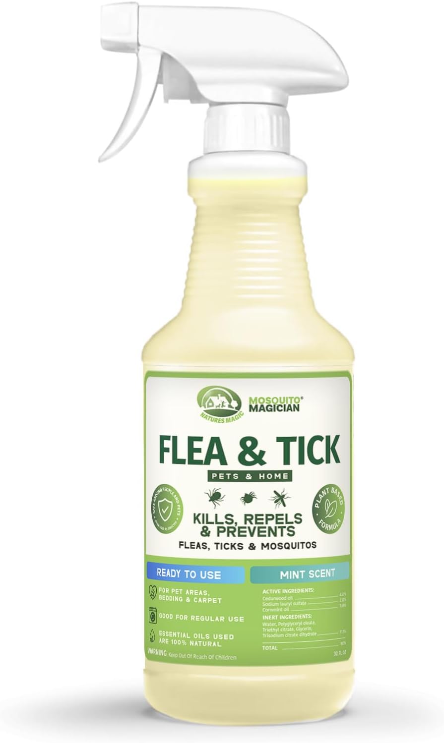 Mosquito Magician Indoor and Outdoor Spray - Use for Carpet, Furniture, Bedding, Couches & Pets