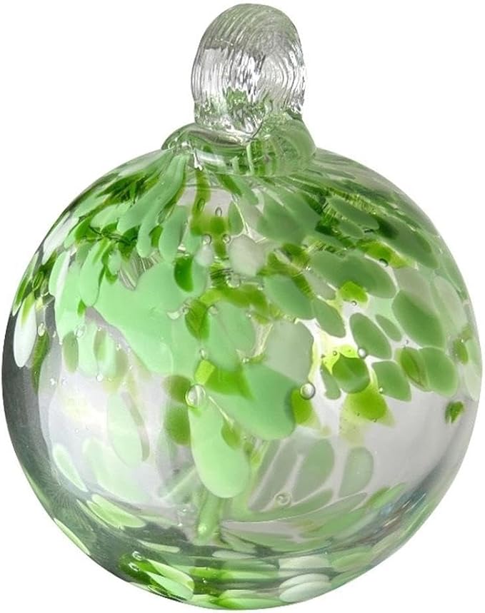 Dale Tiffany Hand Blown Glass, 6" Diameter Celtic, Tree of Life Collection, Witch Globe Hanging