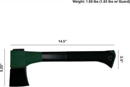 Edward Tools 14" Hatchet - Perfect for Logs, Firewood, Kindling, Hiking, Outdoor - Sharp, Durable