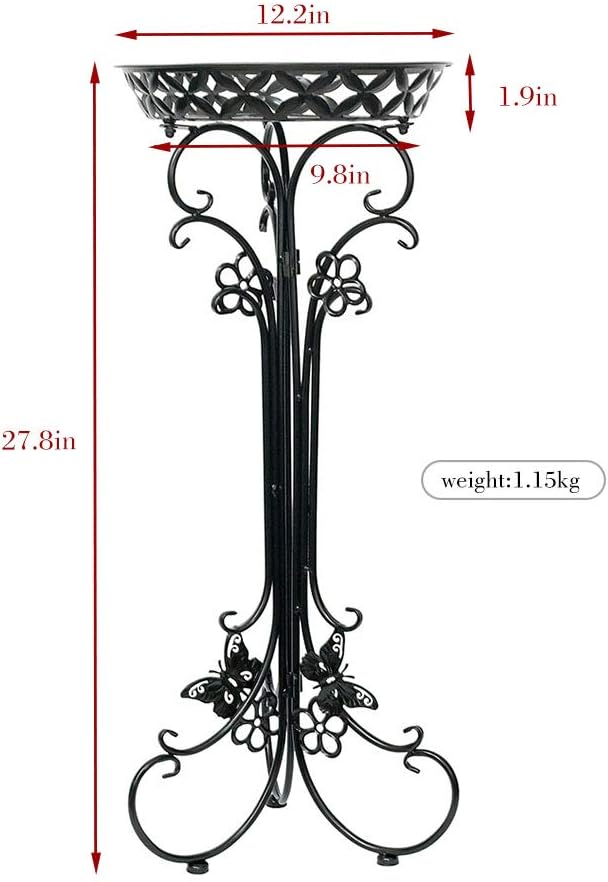 2 Pack Metal Potted Plant Stand Tall Flower Pot Stands Potted Holder Indoor Outdoor Decorative