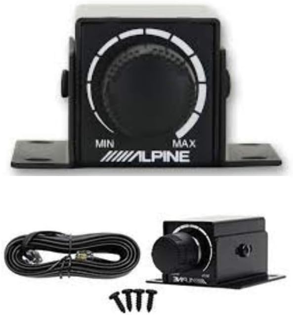 Alpine S-A60M S-Series Class D Mono Amplifier Bundled w/RUX-KNOB.2 Remote Bass Level Control
