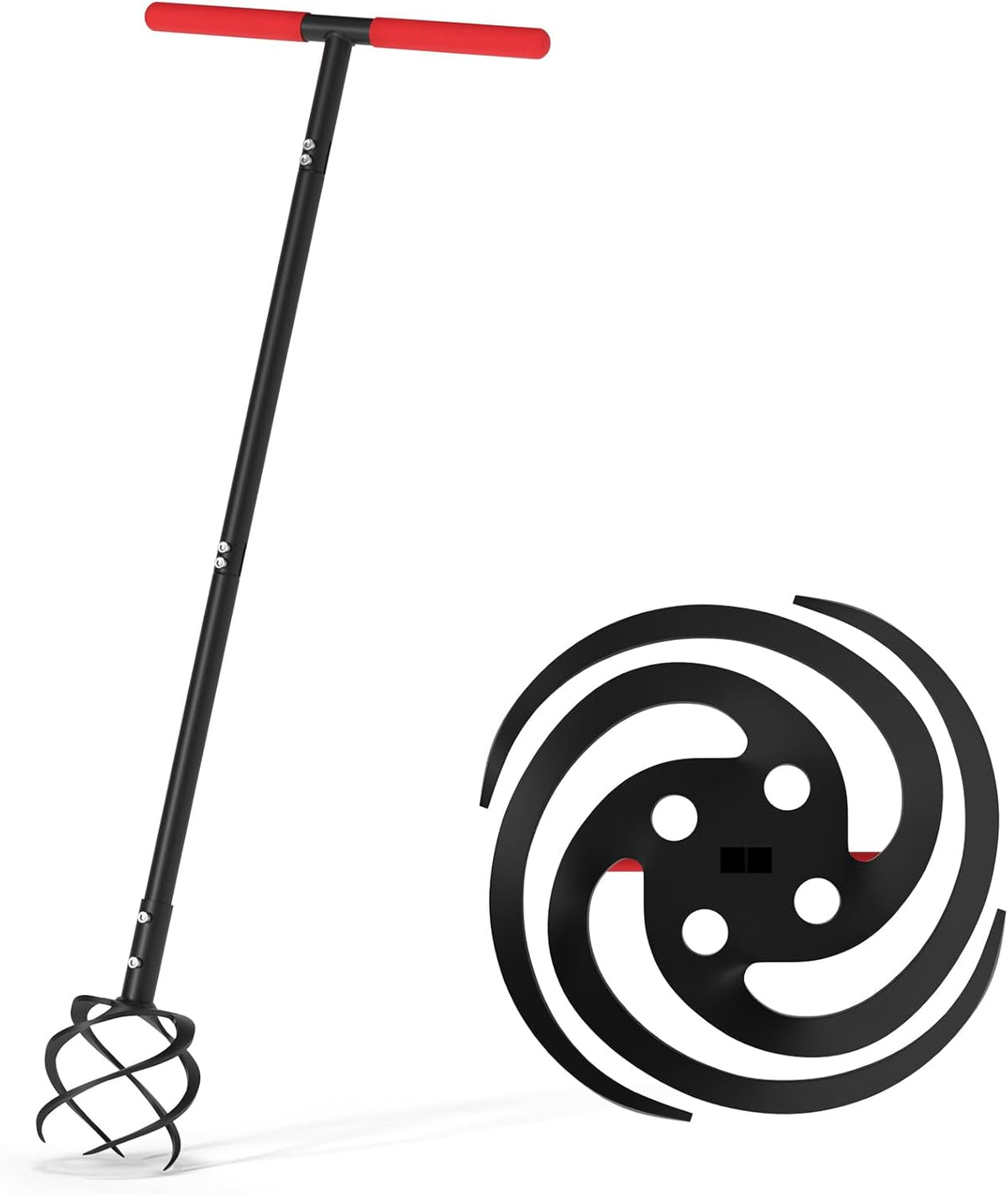 Hand Tiller Garden Tool, Twist Tiller for Gardening with Long Handle, 44.3-inch Garden Claw Hand